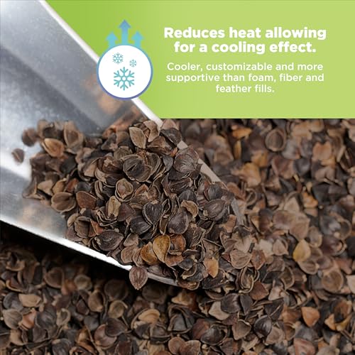 Organic Buckwheat Hulls Filling – Natural and Eco-Friendly Refill for Pillows, Yoga Zafus and Cushions - Hypoallergenic Premium Natural Pillow Replacement – USA Grown and Processed, 5 lbs - size: B - 5 lbs