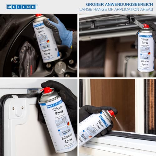 WEICON Silicone-Spray | 400 ml | Lubricant, Separating, Protective and Care Product
