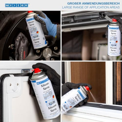 WEICON Silicone-Spray | 400 ml | Lubricant, Separating, Protective and Care Product