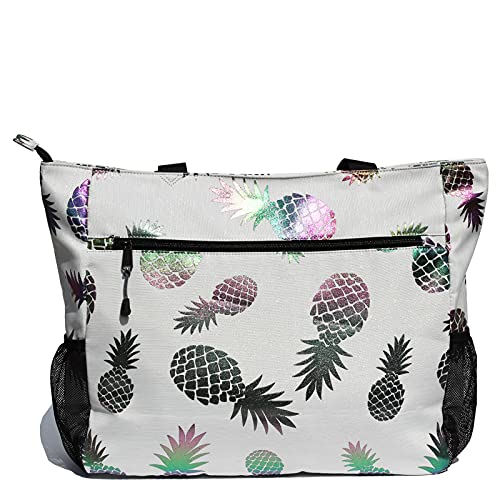 ESVAN LARGE BEACH BAG Water Resistant Lightweight 20 inch Women Oversize Tote Bag for Gym Beach Travel Pool Yoga Nurse - color: A4