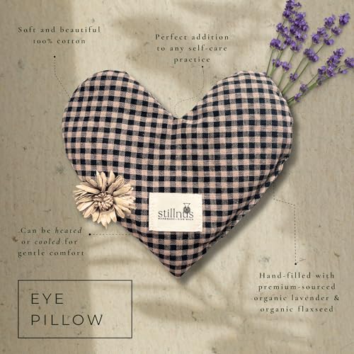 Stillnus Weighted Heart Eye Pillow & Eye Mask – Gift for Women - style: Gingham