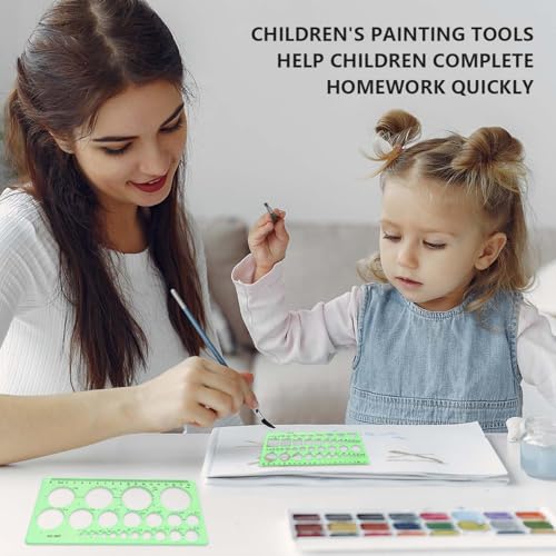 SenseYo 3 Pack Plastic Circle Template Stencil Round Measuring Geometric Circle Oval Stencil Ruler Drafting Drawing Tools Set Architecture Supplies for Office Building Formwork Studying Designing - size: 3 pcs