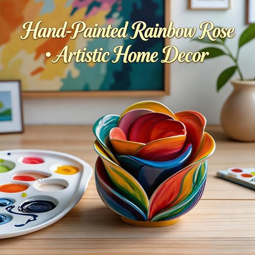 3D Rose Epoxy Resin Molds Silicone, Flower Candle Holder Molds | Durable Rose Flower Planters Silicone Molds for Casting, Concrete, Succulent, Pen Holders, Home Decor, Art Crafts, Flexible - color: Rose Resin Mold