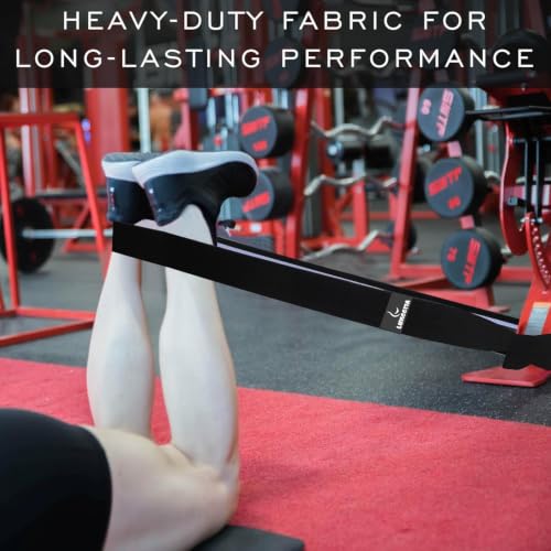 Premium 76" Extra Long Resistance Band for Working Out, 3" Wide Non-Slip Fabric Exercise Band for Stretching, Yoga, Strength Training & Physical Therapy (Black)