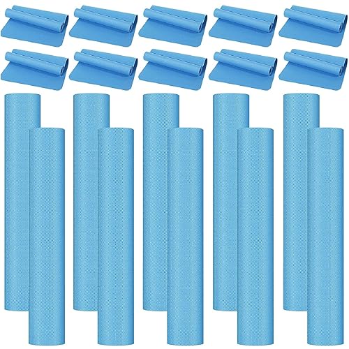 LEIFIDE 10 Pack Yoga Mat Bulk 68'' x 24'' x 4mm Thick Yoga Mat - color: Blue