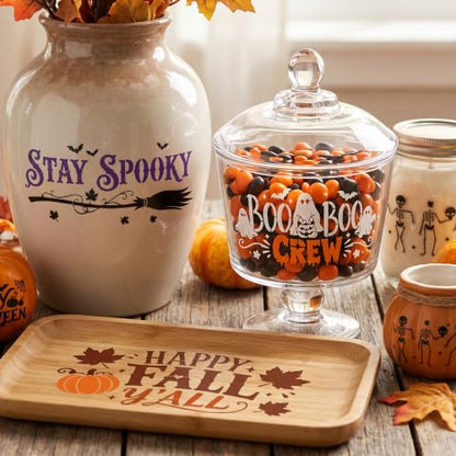 Sitsink Halloween Stencils for Painting Ghost Pumpkin Fall Template Wall | 20 reusable stencils, fall harvest halloween dual theme painting templates, DIY template for rug mat furniture wall canvas - style: fall and halloween