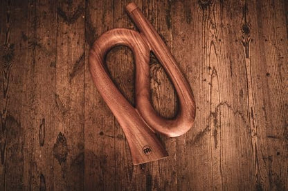 S-shaped Professional Didgeridoo for Meditation, Sound Healing Therapy, Yoga and Circular Breathing — NOT MADE IN CHINA — Mahogany Wood, 2-YEAR WARRANTY - style: S-shape, note C