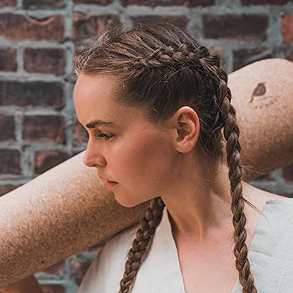 Cork Yoga Mat Lightweight, Soft, Travel Yoga Mat, Non Slip for Hot Yoga, Premium, 100% Recycled Cork - 72" x 24", 5mm Thick, 2.5lbs,