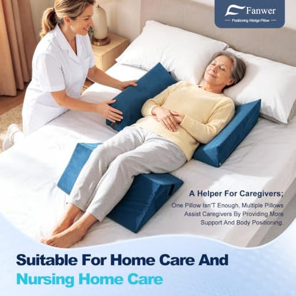 Fanwer Positioning Wedge Pillow for Side Sleeping (3 in 1),19.69",Lake Blue - color: Lake Blue, size: 19.69in