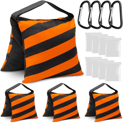4 Packs Orange Sandbag Weight Bags for Light Photography Video Equipment - color: Orange