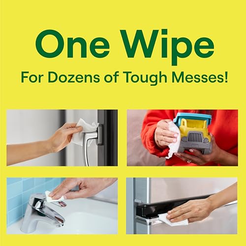 Seventh Generation Multi Surface Wipes All Purpose Cleaning Lemon Zest scent with 100% Essential Oils and Botanical Ingredients 70 count, Pack of 6 - size: 70 Count (Pack of 6)