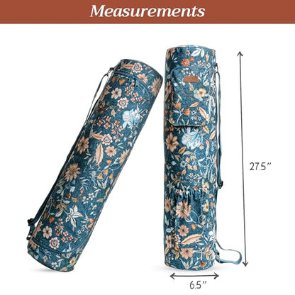 Maison d' Hermine Yoga Mat Duffle Bag Gym Tote Yoga Mat Carry Bag - color: Luxury Loft - Dark Teal, style: Yoga Mat Carry Bag