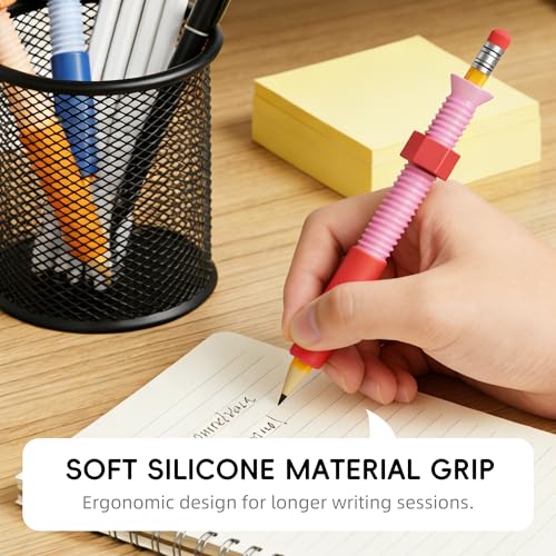 3 in 1 Pencil Fidgets for ADHD & Anxiety Relief,Fidget Pencil Topper with Spinner - Silent Sensory Stress Relief Tool for School,Office & Home,Assorted Fidget Pen Flipper Set, Classroom Essential