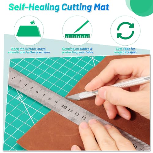 anezus Self Healing Cutting Mat for Rotary Cutting, 24" x 18", Green - color: Green, size: 24"L x 18"W
