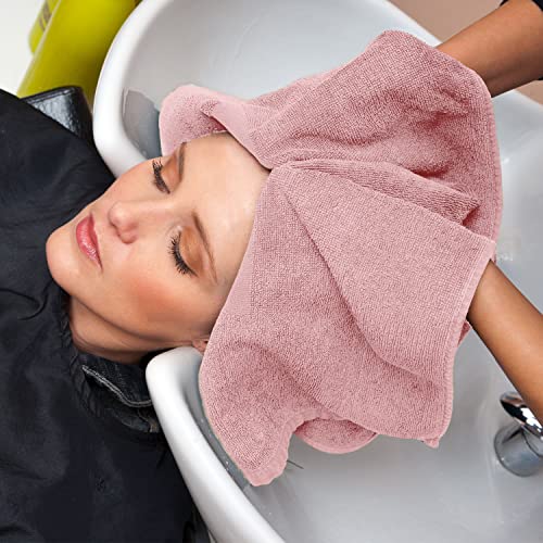 Utopia Towels Salon Towels, Pack of 24, 16x27 in, 100% Cotton, Dusty Pink - color: Dusty Pink, size: 24 Pack