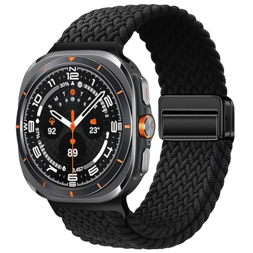 Sport Magnetic Band Compatible with Samsung Galaxy Watch Ultra 2/Ultra 47mm - color: Black, size: for Galaxy Watch Ultra 2 1/Ultra(2025)