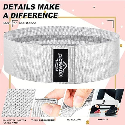 DICYWUDI Yoga Mat Thick, 6 Fabric Resistance Bands, 2 Pack Yoga Blocks, Home Workout Equipment Essentials Starter Kit for Beginners Full Body Toning - color: Black