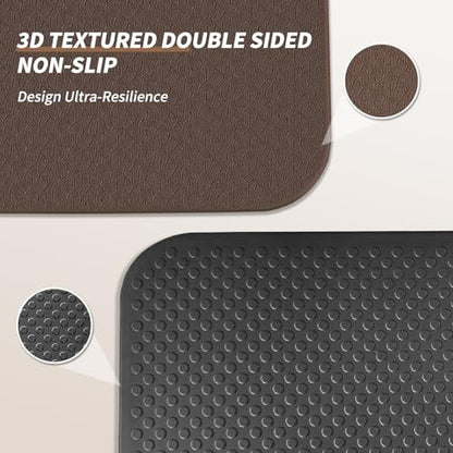 Foldable Exercise Pad Extra Thick 1.2" x 14" x 24" - color: Dark brown+black