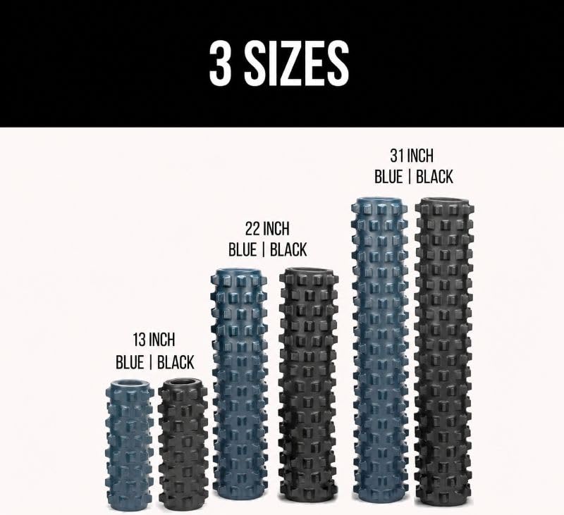 RumbleRoller Extra Firm Foam Roller Deep Tissue Massage Roller for Muscle Recovery (22 Inches Midsize) - size: Midsize
