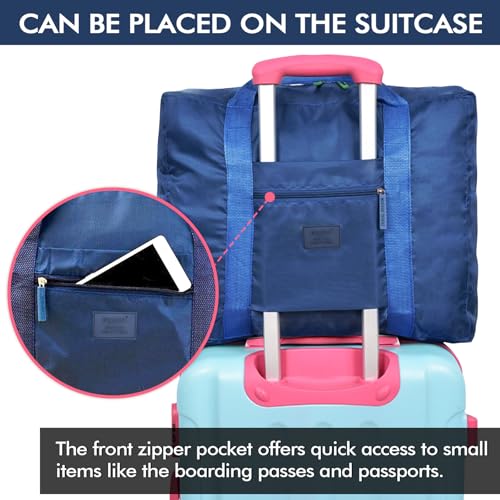 Travel Duffel Bag 12 PCS Foldable Travel Bag Bulk Carry on Luggage Bag Waterproof Tote Sports Gym Bag Lightweight Large Weekender Overnight Bag for Women and Men (Blue 12PCS) - color: Blue 12PCS