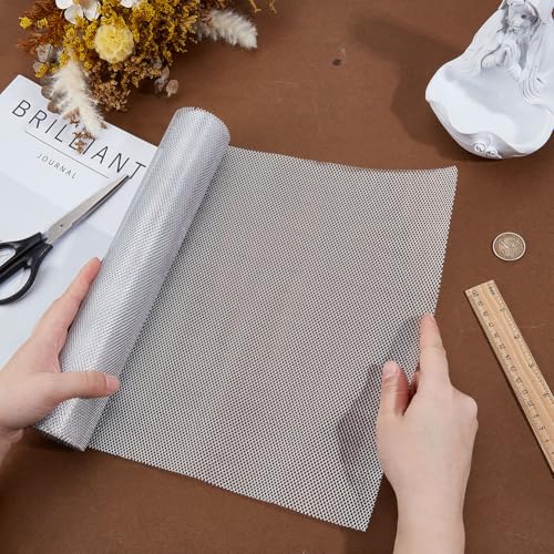 GORGECRAFT 3m*30cm Aluminum Sculpting Wire Weave Mesh Roll Metal Heavy Duty Armature Sculpture - Hole 3x4mm - Small Mesh Screen Sculptural Woven for DIY Art Craft Clay Jewelry Making Home Decor - size: 3m*30cm; Hole: 3x4mm