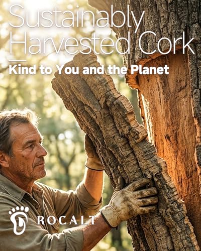 Rocalt Cork Yoga Blocks, Half Moon Foot and Calf Stretching Tool