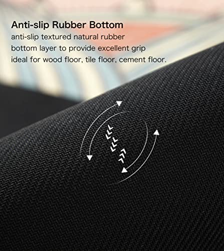 Knsbk Large Round Yoga Mat 4.6'X3.5mm for Exercise Premium Extra Thick, Ultra Comfortable, Non Slip, Meditation Mat - color: Mixed flowers A