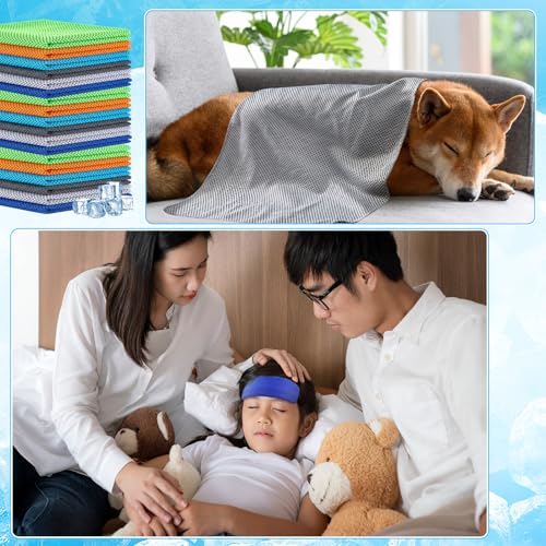 Maitys 600 Pcs Cooling Towel Bulk for Neck and Face, Fresh Colors - color: Fresh Colors