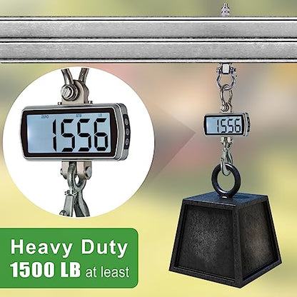 Dolibest Swing Hangers with Bearing - 2 Pack Stainless Steel 304 Hardware Hooks for Wood & Metal Beams, Ideal for Hanging Hammocks, Yoga Swings, Porch Swing, Boxing Bag 1500 LB Capacity -5''x M2/5'' - color: 2pcs