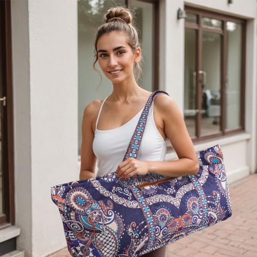 Yoga Mat Bag Yoga Mat Carrier with Shoes Compartment & Wet Pocket Pilates Bag with Zipper Pockets & Yoga Mat Holder Strap Yoga Bags and Carriers Fits All Your Stuff - color: Ancient Totem