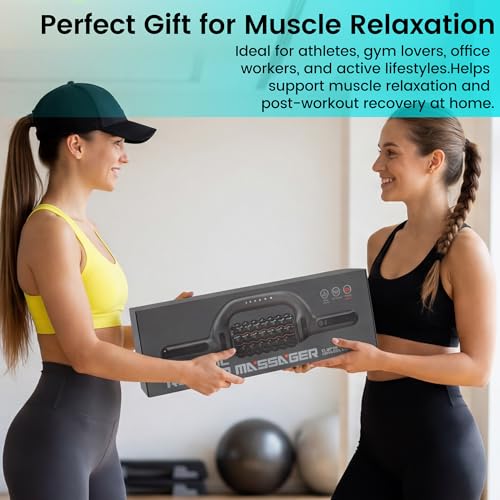 Electric Massage Roller Stick, Deep Tissue Muscle Massager with 6 Speeds, Rechargeable Rolling Massager for Legs, Back, Calves & Feet,Hands-Free Body Massage Tool(1)