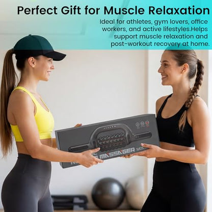 Electric Massage Roller Stick, Deep Tissue Muscle Massager with 6 Speeds, Rechargeable Rolling Massager for Legs, Back, Calves & Feet,Hands-Free Body Massage Tool(1)