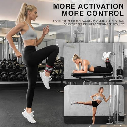 Fitness Ankle Straps for Cable Machine, Premium Neoprene Padded Adjustable Ankle Cuffs, Home Gym Cable Attachment for Glute Kickbacks, Booty Workouts, Leg & Hip Exercises - size: Single