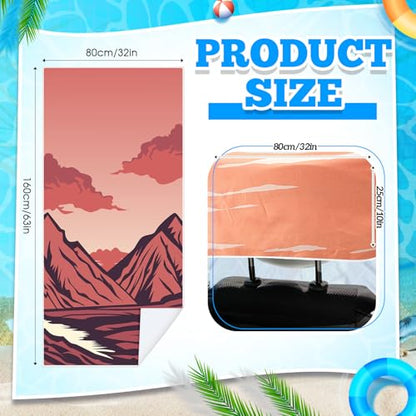 2 Pack Car Seat Towel Cover with Storage Bag, Death Valley National Park | 63 x 32 in Car Towel Seat Cover Non Slip Waterproof, Gym Workout Swimming Running, Machine Washable Sweat Absorbent Protector - style: Death Valley National Park