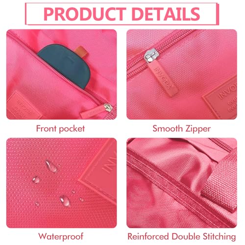 Travel Duffel Bag 12 PCS Foldable Travel Bag Bulk Carry on Luggage Bag Waterproof Tote Sports Gym Bag Lightweight Large Weekender Overnight Bag for Women and Men (Red 12PCS) - color: Red 12PCS