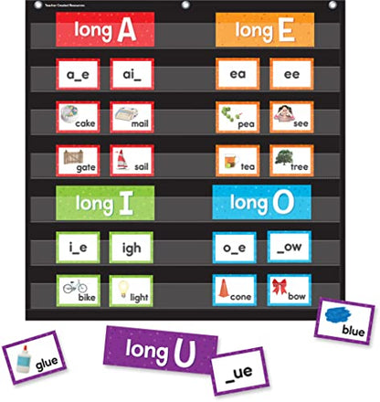 Teacher Created Resources Long Vowels Pocket Chart Cards (TCR20851) - style: Long Vowels