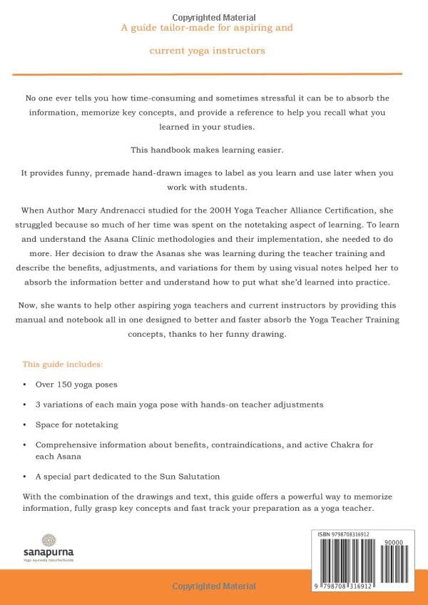TEACHING YOGA ASANA: MANUAL AND NOTEBOOK ALL IN ONE (Yoga Teacher series)