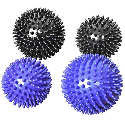 Massage Ball Set - Set of Four, with Varying Densities and Sizes, for Yoga/Trigger Point Self Myofascial Release/Muscle Tension Relief