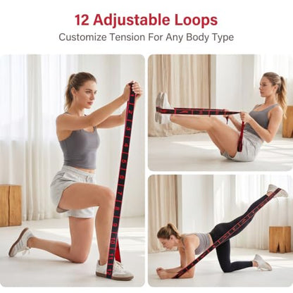 Andibro 1 Pack Resistance Bands, Stretch Straps with Loops for Yoga & Home