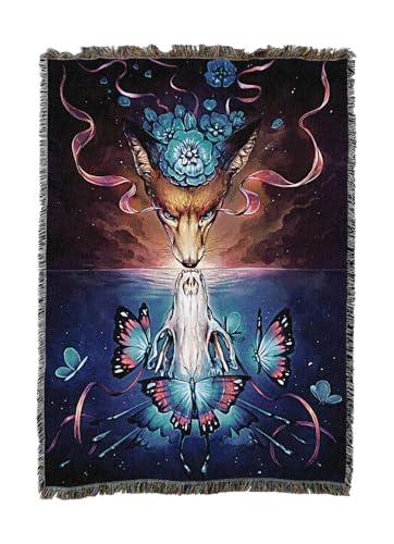 Pure Country Weavers Beautiful Death Colored Blanket by Jonas Jödicke - Gift Tapestry Throw Woven from Cotton - Made in The USA (50X60) - color: Beautiful Death Colored, size: 50x60