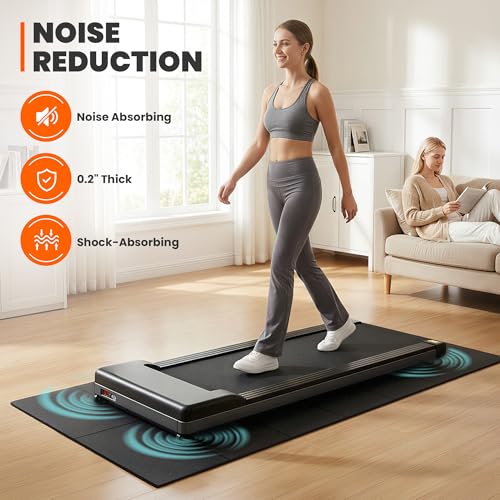 Stepwaver Walking Pad Mat, Treadmill Mat for Carpet & Hardwood Floors | High Density, 1/4 Thickness, Foldable, Floor Protection for Bike, Elliptical, Treadmill, Walking Pad - size: 55"L x 23.6"W x 0.2"Th