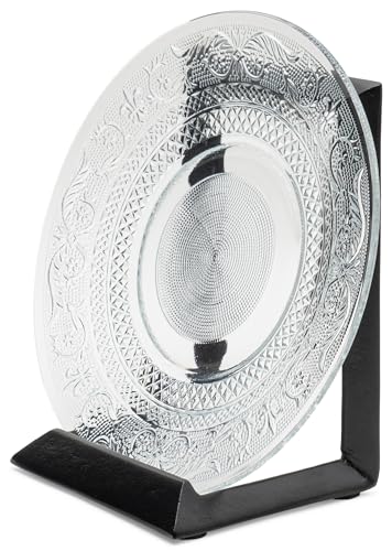 Red Co. 8” Decorative Metal Display Plate Stand and Art Holder Easel in Black Finish - color: Black
