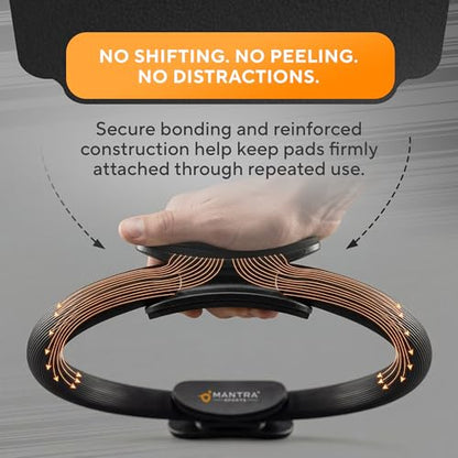 Pilates Ring Circle, Magic Circle Pilates Ring, Inner Thigh Exercise Equipment, Fitness Rings for Women, Thigh Master Inner Thigh Exerciser, Yoga Ring Pilates Equipment for Home Workouts - color: Carbon Black