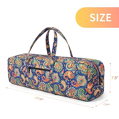 Boulder Bee | Yoga Mat Bag | Large Yoga Mat Carrier with Wet Pocket | Yoga Gifts | Gym Tote Bag for Women - color: Green