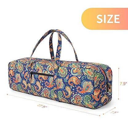 Boulder Bee | Yoga Mat Bag | Large Yoga Mat Carrier with Wet Pocket | Yoga Gifts | Gym Tote Bag for Women - color: Green