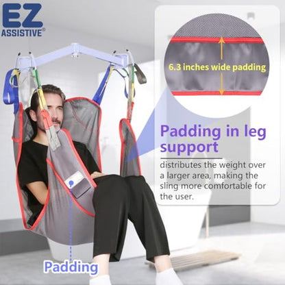 EZ Assistive Universal Full Body Patient Lift Sling for Patient Lift or Transfer, Lift Sling with Mesh Fabric Suitable for Bedridden,Elderly or Disabled (Small (Pack of 1)) - size: Small (Pack of 1)