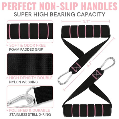 Aihoye Resistance Bands with Handles & Door Anchor for Strength Training - color: 10-100LB Set (12Pcs) Makaron