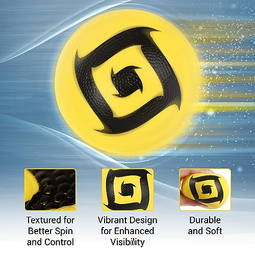 Impresa 3-Pack Spike Ball Replacement Balls - Compatible with Spikeball, Spikeball Pro Set - 3.5-Inch Yellow Inflatable Replacements & Hand Pump - Enhanced Grip & Consistent Bounce
