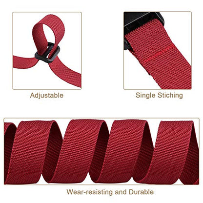 MAGARROW 24" 40" 60" 100" Strap Buckle Packing Straps Adjustable 1-Inch Belt - color: Red (4-Pack), size: 1" Wide - 40" Long
