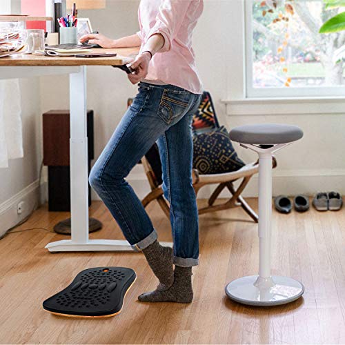 Yes4All Wobble Balance Board for Standing Desk/Anti-Fatigue Office Foam Pad - Standing Desk Mats, Rocker Board, Office Accessories, Wobble Board With Massage Ball - style: Standard Ver
